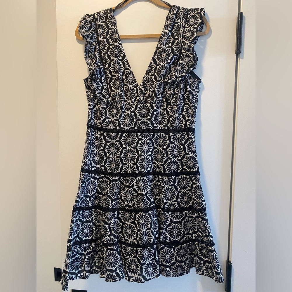 Bardot floral embroidered dress